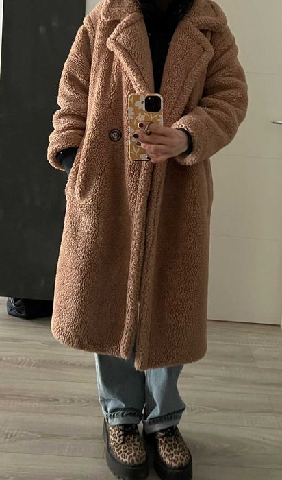 Palton dublu cu efect de pluș - Motivi