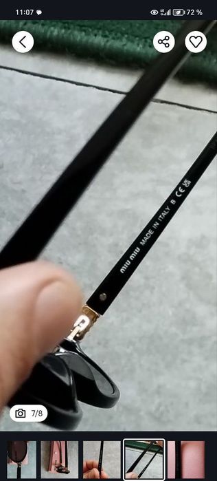 Женские солцезашитние очки.MIU  MIU