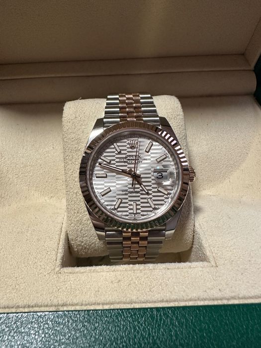 Rolex Datejust 41 Rose Gold Fluted Motif Dial
