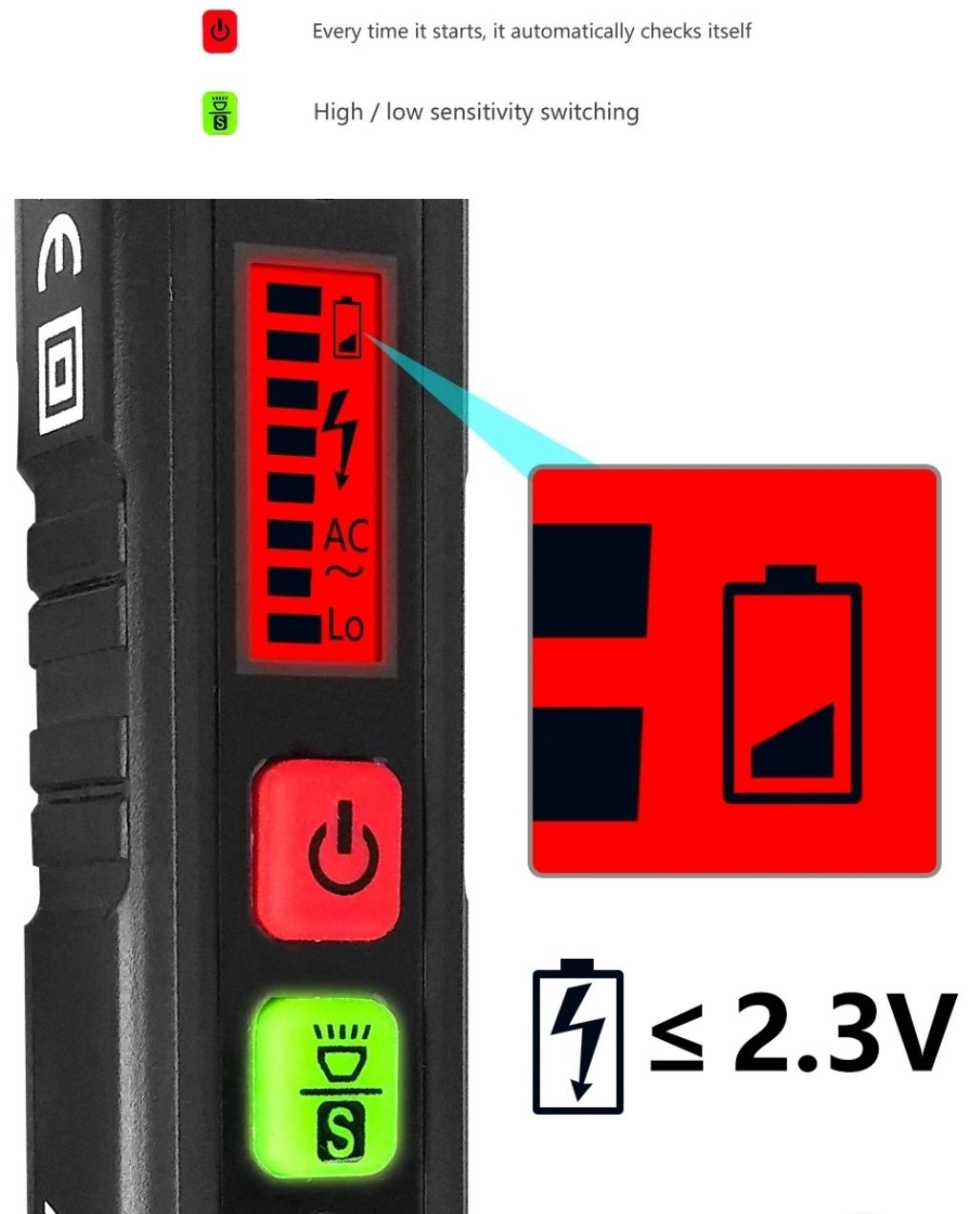 Detector de tensiune AC fără contact ANENG AC1010

Specificații:

Stil