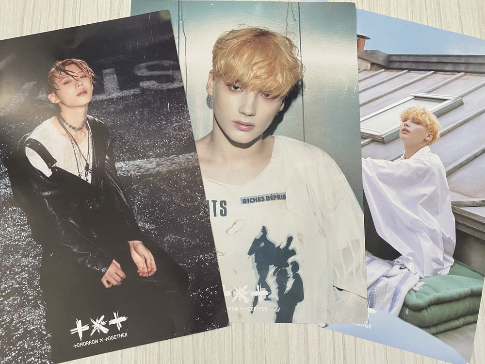 yeonjun mini poster postcard + blue spring postcard