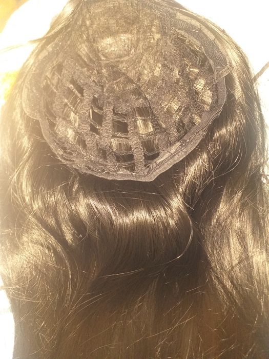 Vand peruca par negru 50 cm nou