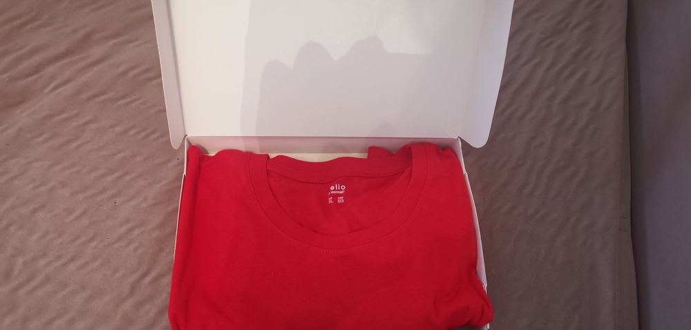 Червена памучна фланелка Celio XL