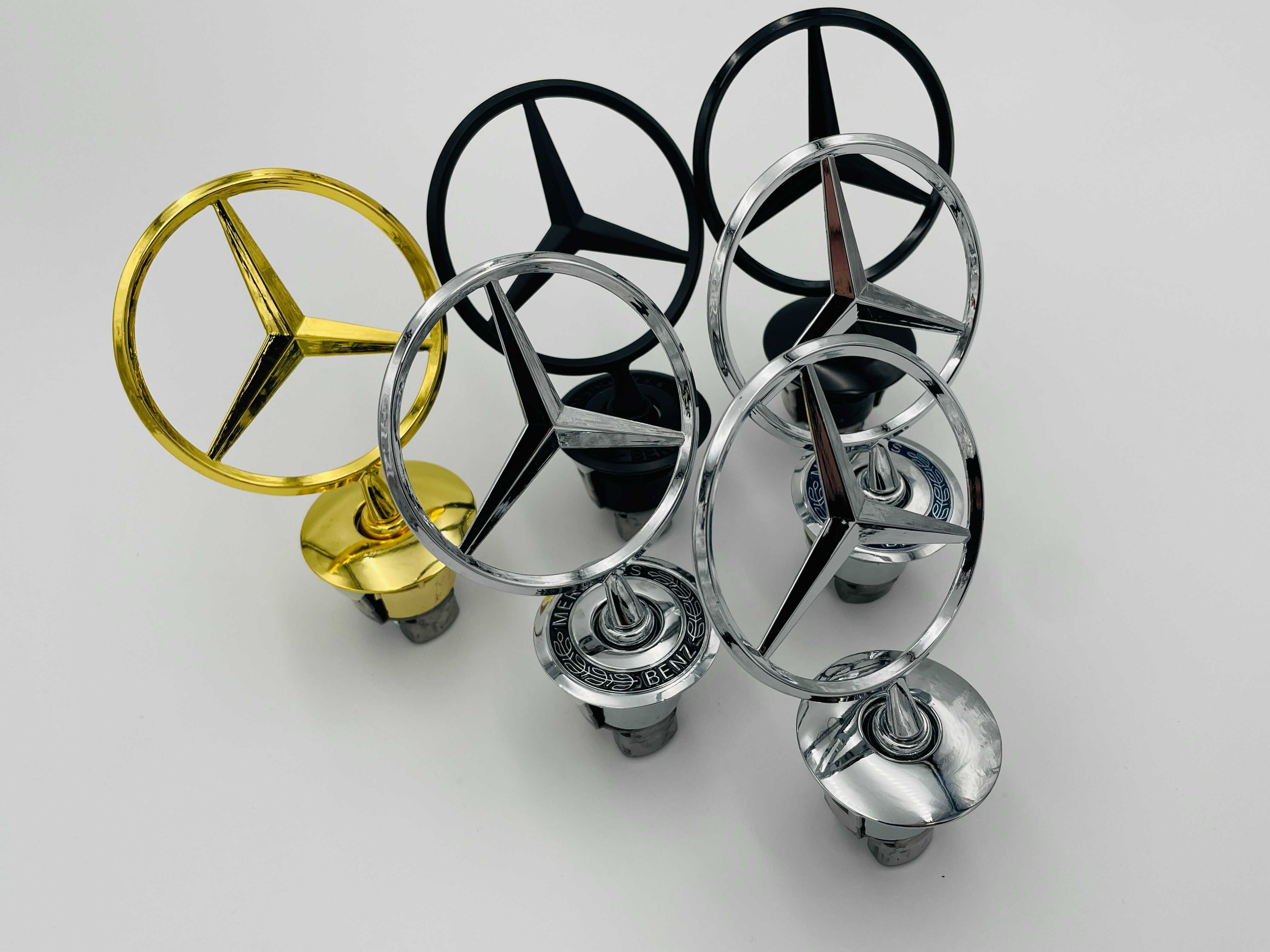 Emblema capota compatibila Mercedes negru mat