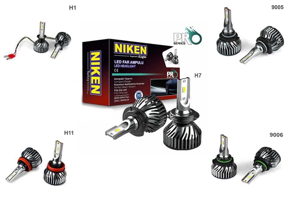 NIKEN LED PRO крушки  НОВО ПОКОЛЕНИЕ  H1, H7, H11, 9005, 9006