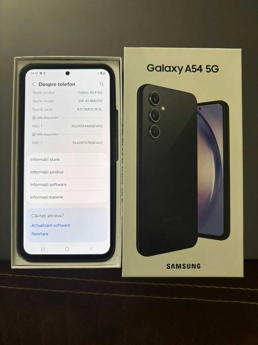 Vand Samsung Galaxy A54 5G, 128 GB, Awesome Graphite.