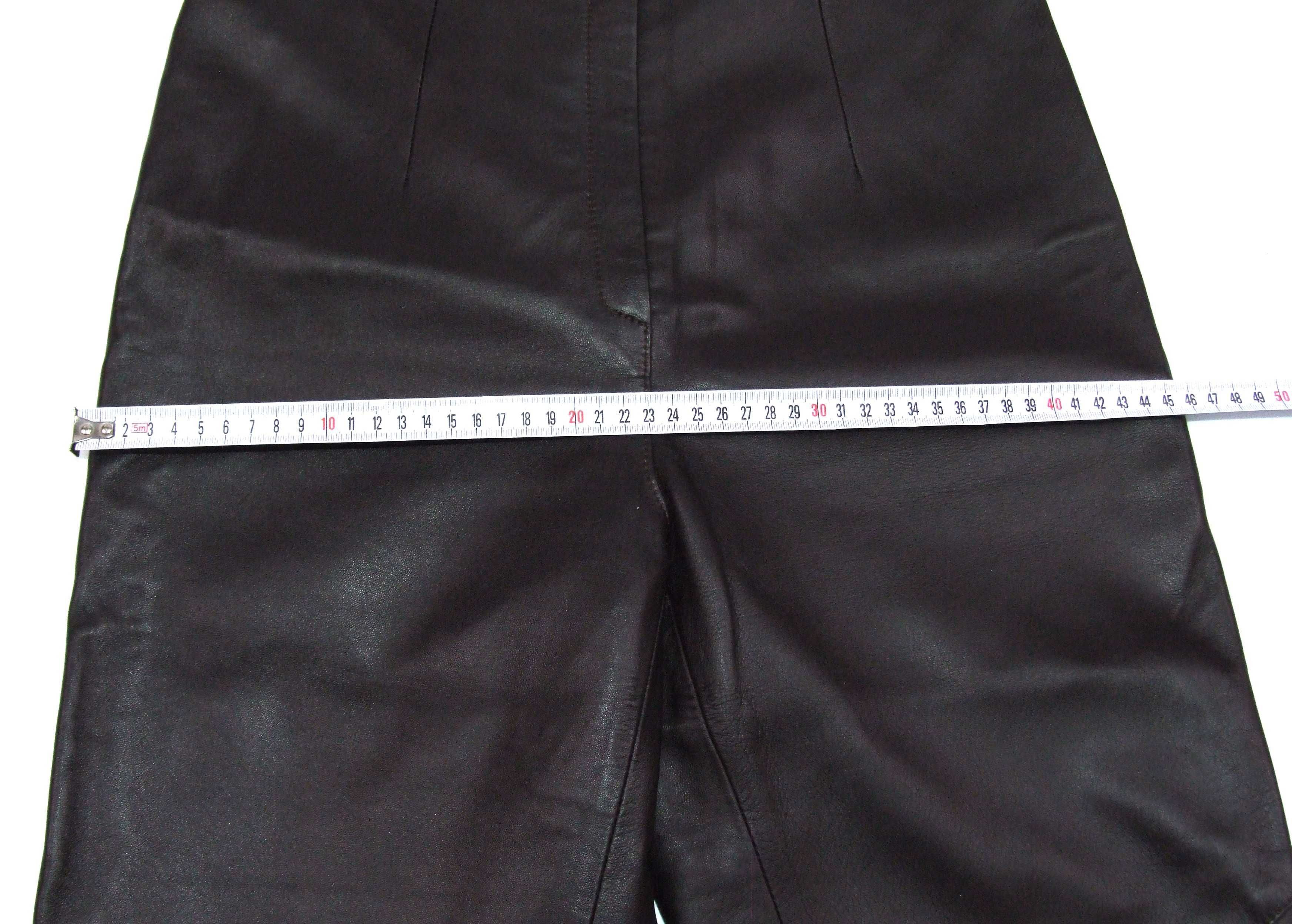 Pantaloni piele naturala, masura 38, talie inalta, Made in Italy, NOI