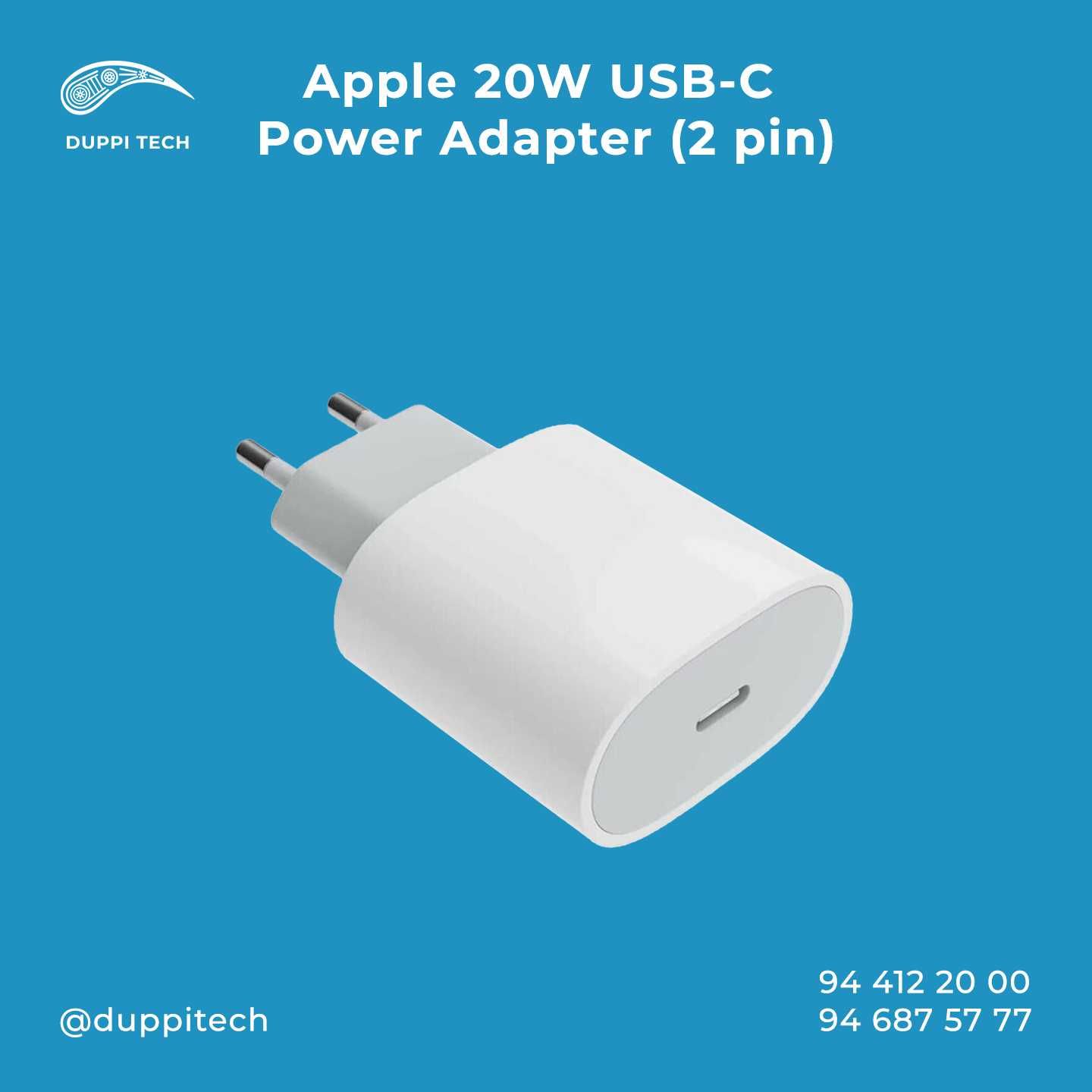 Apple 20W USB-C Power Adapter (2 pin) Зарядное устройство (Original)