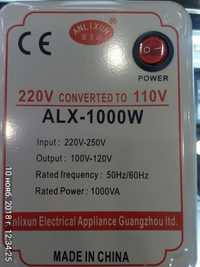 Акция!Преобразователь с 220v на 110v/120 v( 1000 w) под американские п