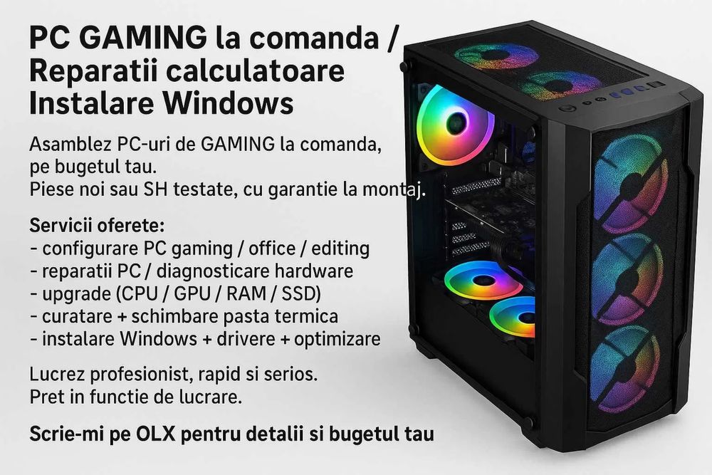 PC Gaming la comanda/Reparatii calculatoare