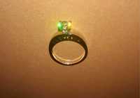Златен пръстен 14k със камъни- Топаз -нов