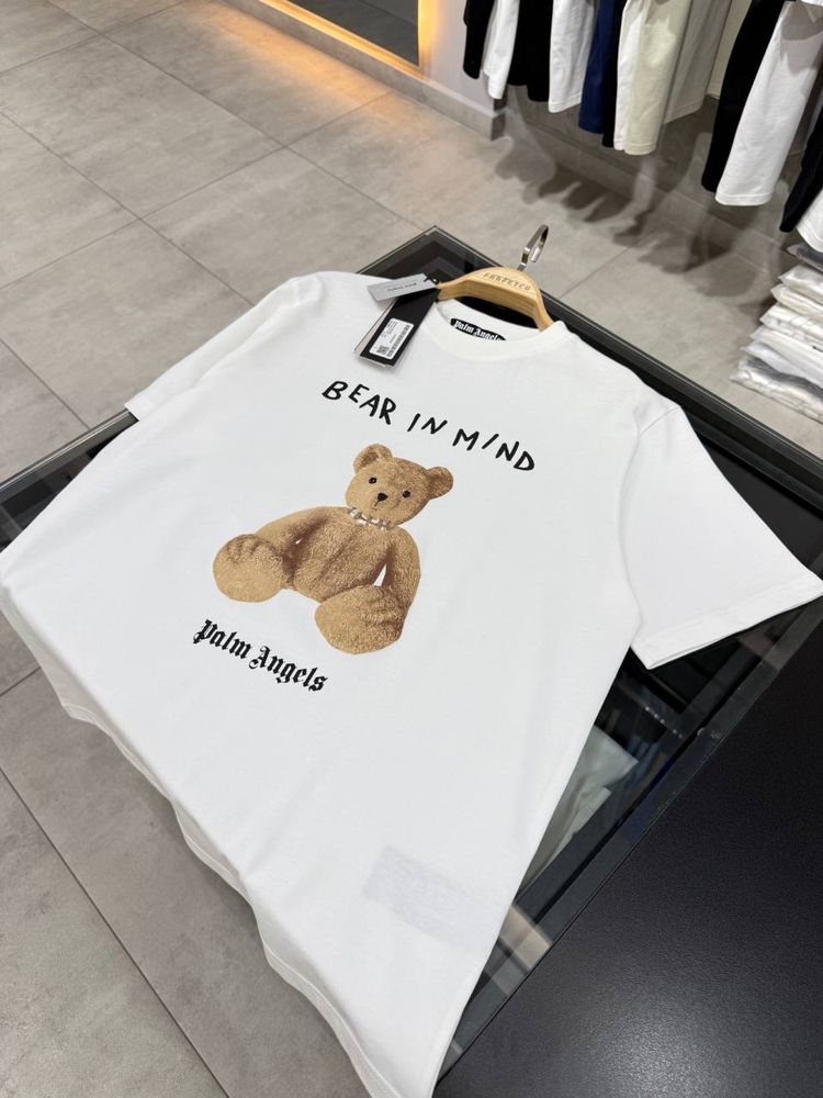 Tricou palm angels urs alb/negru colectia noua 2025 premium
