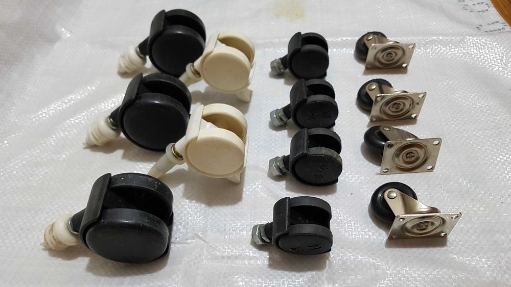 Пластиковые мебельные, чемоданные, опорные ролики.