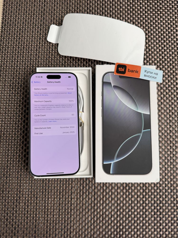 НОВ!/*ЛИЗИНГ*/ iPhone 16 Pro 128Gb White Titanium / Айфон