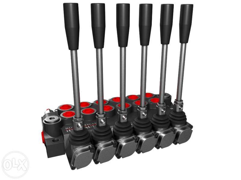 Distribuitor hidraulic monobloc 6 sectiuni 80 l/min 1/2"