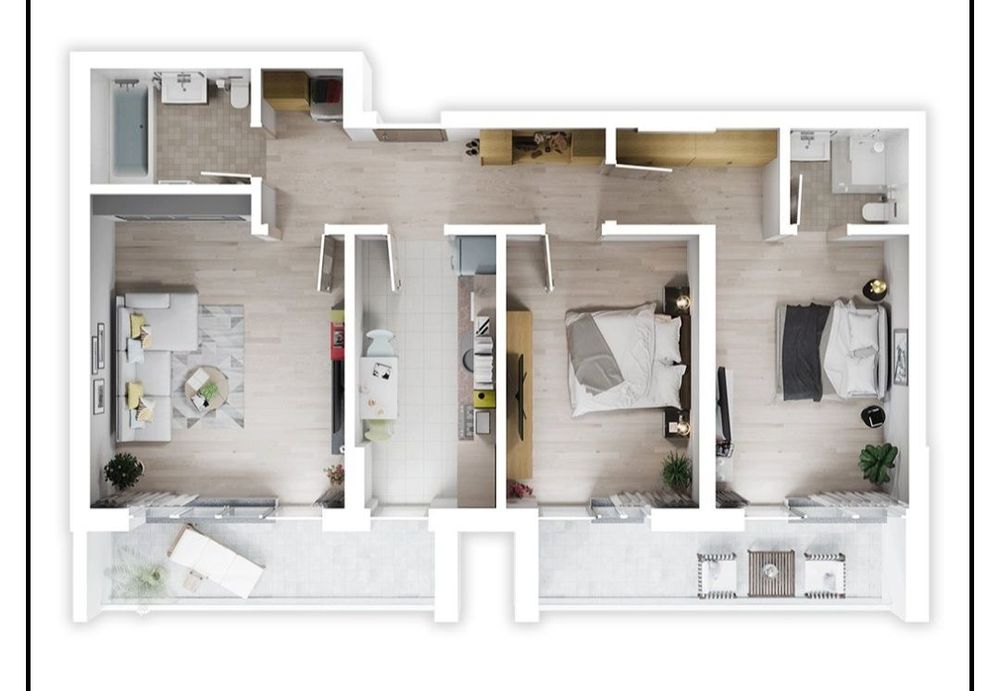 Apartament cu 3 camere complex rezidential Otopeni