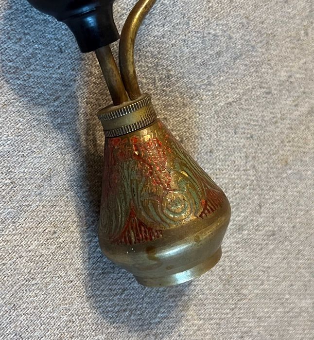 Pipa orientala veche alama cu decor manual miniature colectie raritate