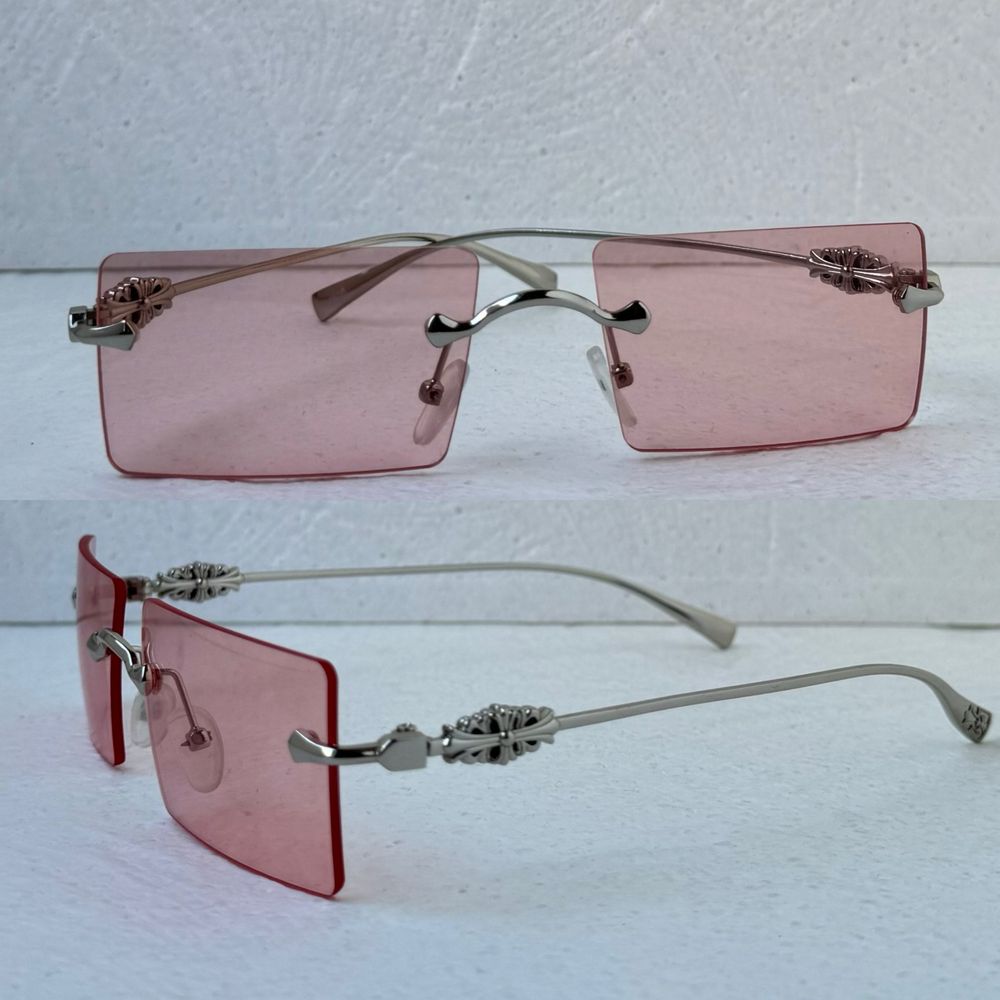 Chrome Hearts слънчеви очила правоъгълни черни кафяви сини розови