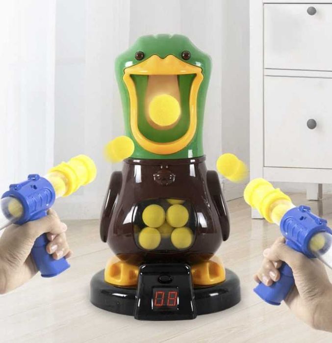 Забавна игра за дома стрелба по патица с две пушки