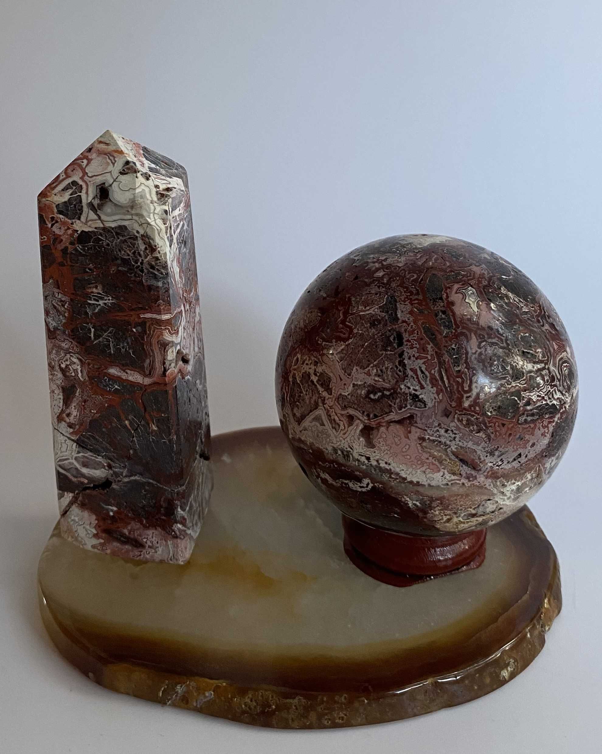 Cristale/Minerale - Agata Mexicana-set decorativ pietre semipretioase