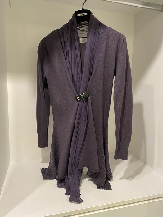 Cardigan mov asimetric