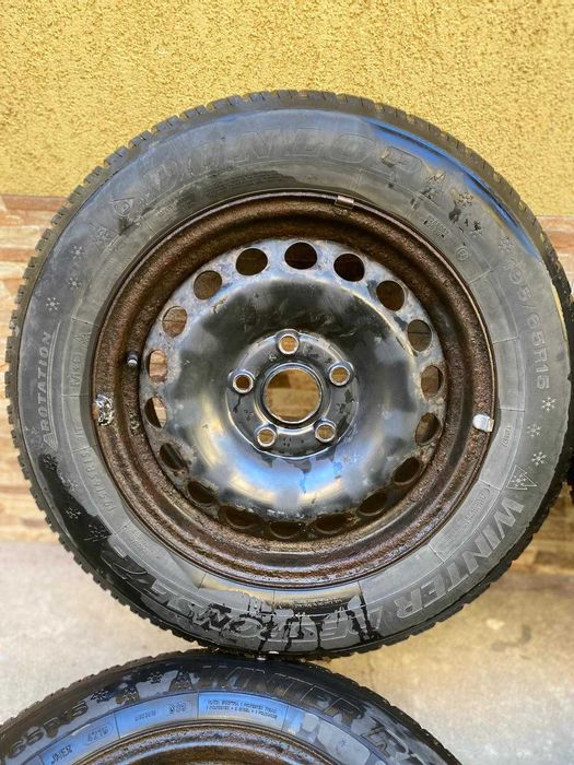 Cauciucuri de iarna 195 65 15+jante otel 15 5x112pt vw seat skoda Audi