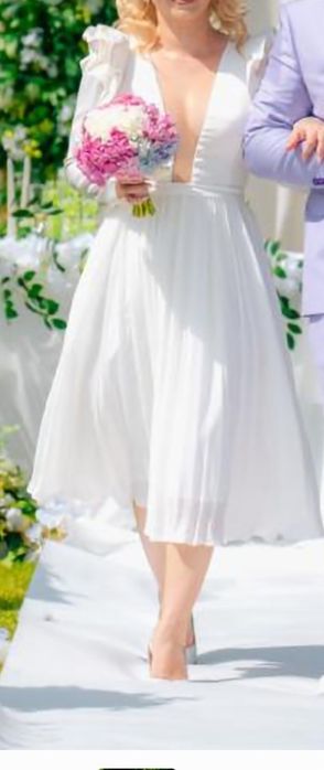 Rochie cununie civila alba