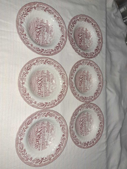set de masa serviciu portelan englezesc Myotts Country Life 6 persoane