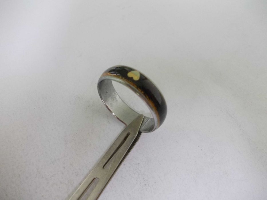 Inel vechi din argint cu email (1)