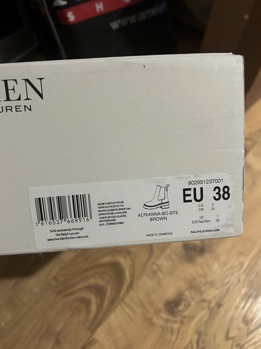 Зимни боти Ralph Lauren , естествен велур