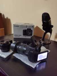 Kit Podcast Canon 250D 4K, Micofon Blue Yeti X, 3 Lumini Foto-Video