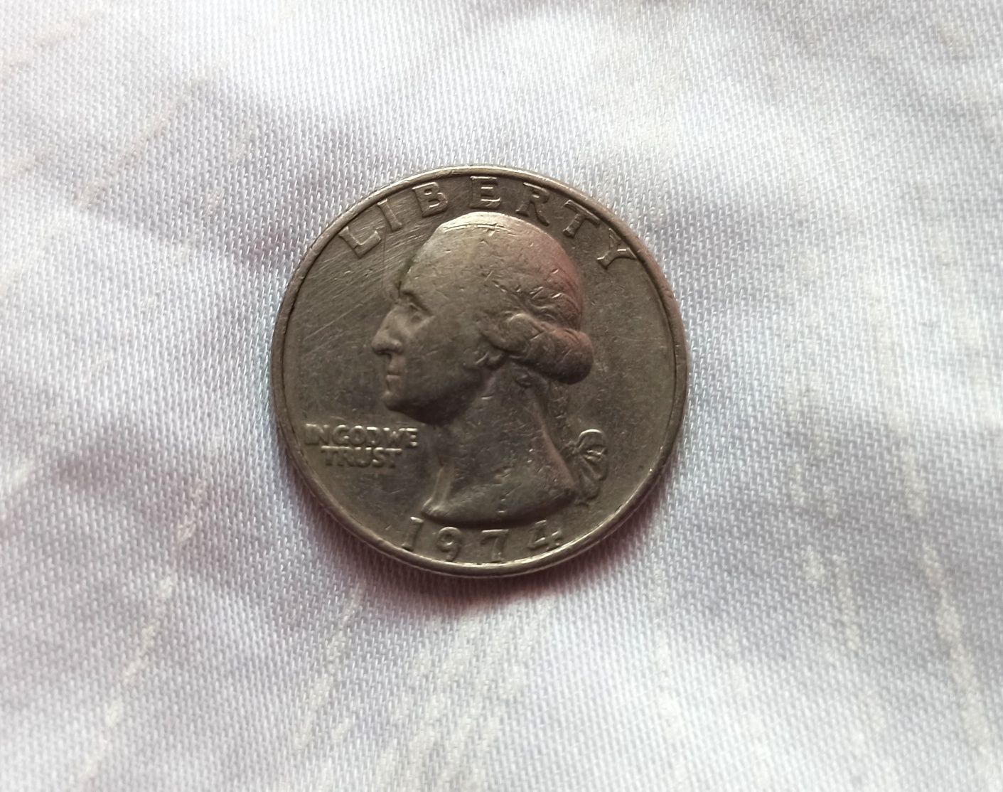 Moneda veche de colectie quarter dolar America 1974