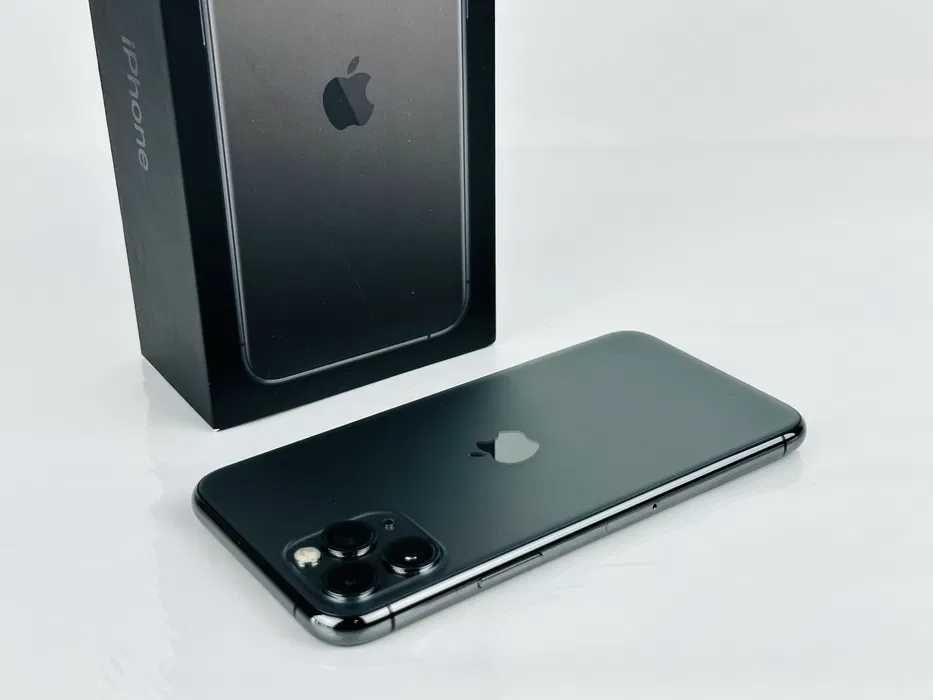 iPhone 11 Pro Max 64Gb Space Grey черен + кожен калъф