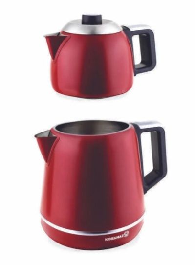 Электрический чайник + чайный набор Korkmaz Demiks (A332-01) красный