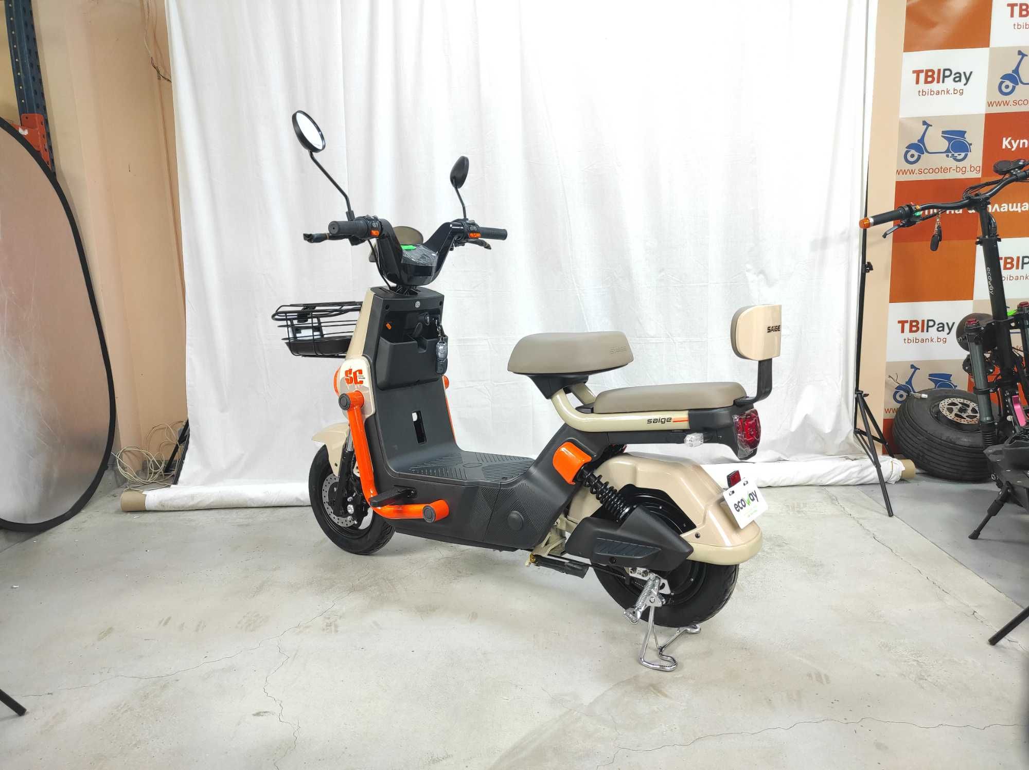 Електрически скутер Y9 800W, 60V 20Ah, Бежов НА ИЗПЛАЩАНЕ !
