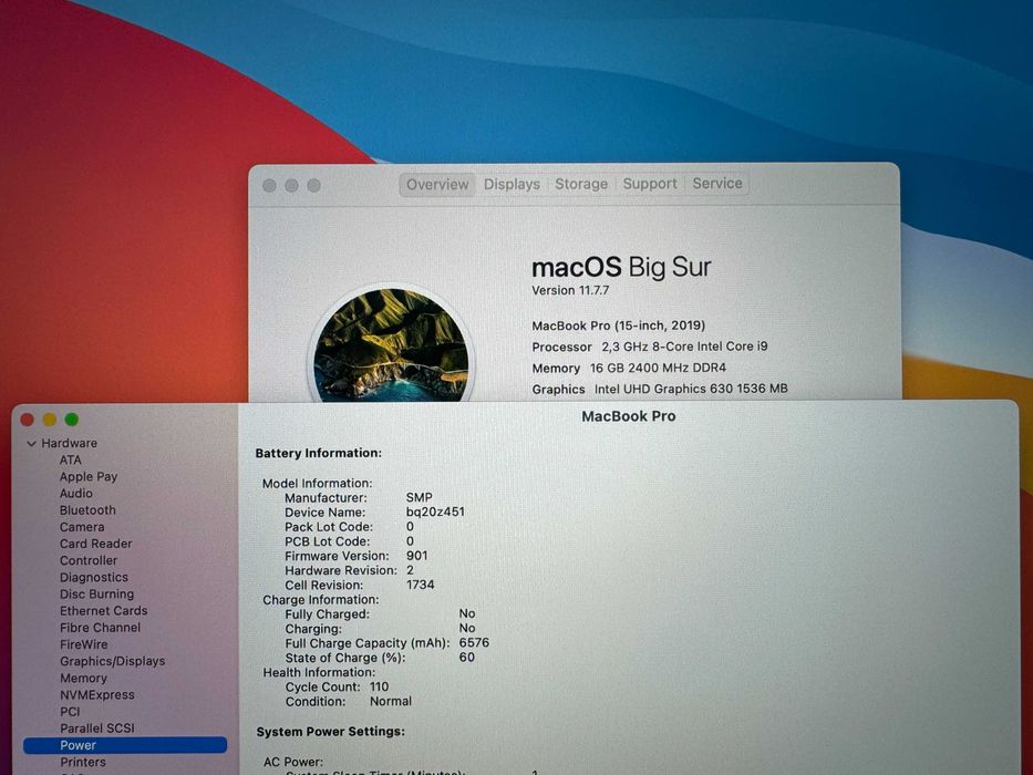 15' Core i9 Apple MacBook Pro 2019 16GB RAM/512GB SSD/Radeon 560X 4GB