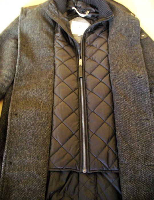 Преходно мъжко палто-Tom Tailor в Антрацитено сиво-черно