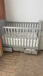 Patut Ikea 120/60 cu 3 sertare -( 2 trepte) in STARE  FOARTE BUNA