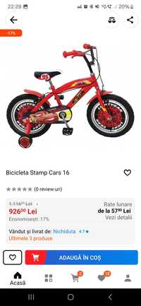 bicicleta fulger mcqueen