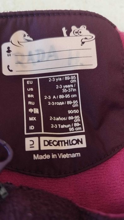 Pantaloni de schi + manuși Lugik (Decathlon)