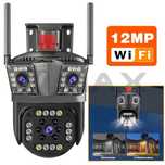 Камера за видеонаблюдение тройна plug in WI-FI / 4G -12MP