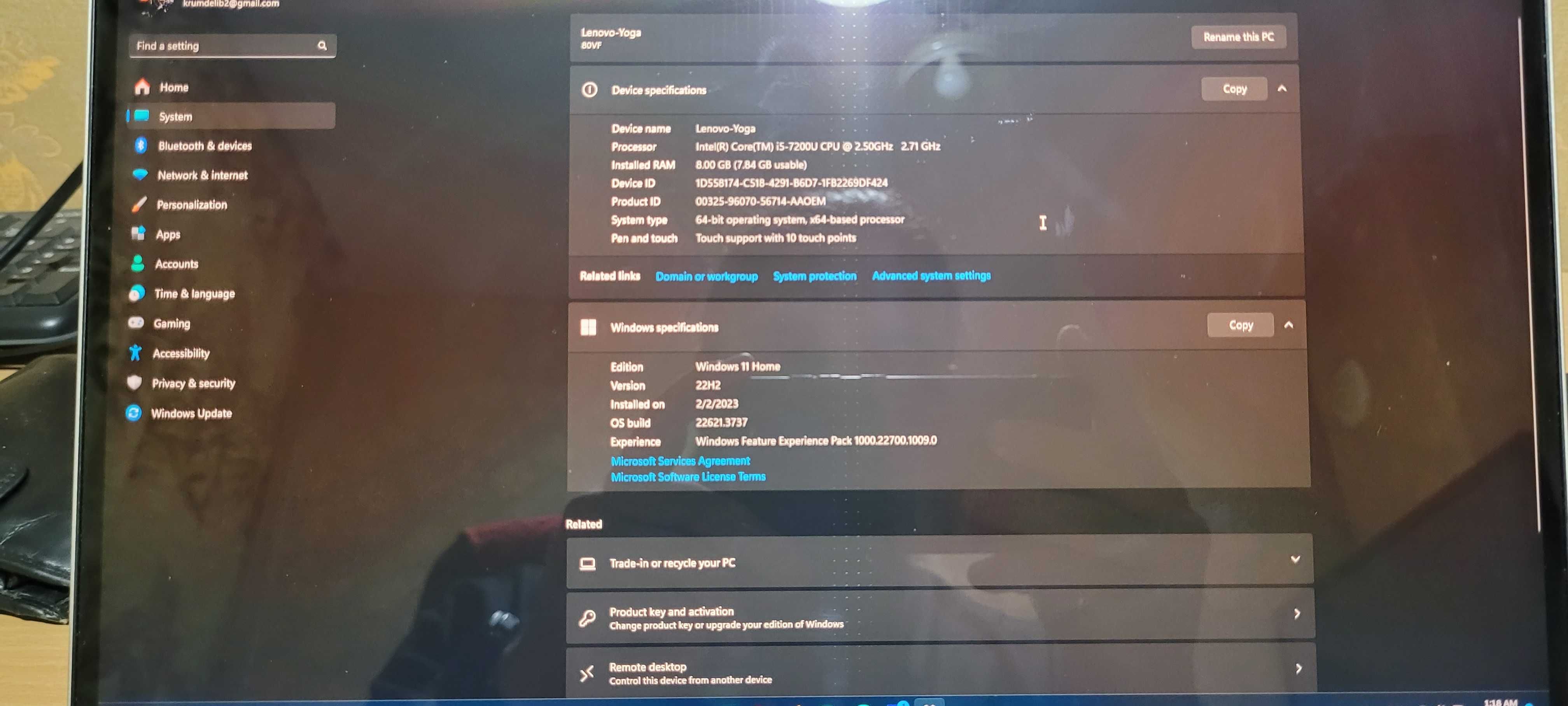 Lenovo YOGA 910-13IKB touch