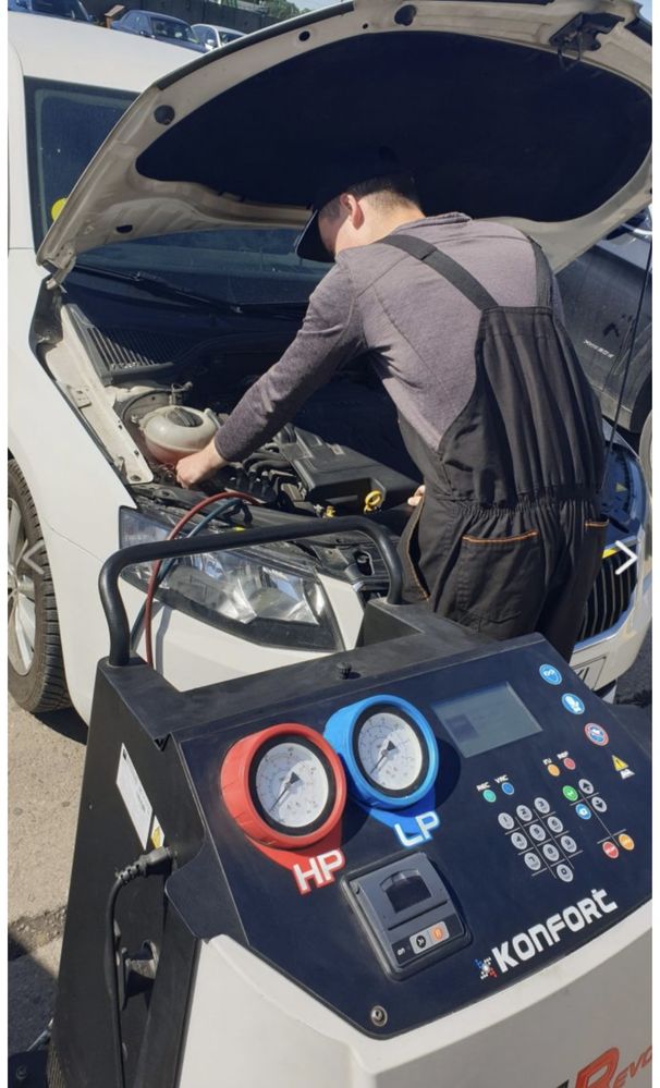 Încărcare Freon Auto r134A - r1234yf Auto - PROGRAM NON-STOP