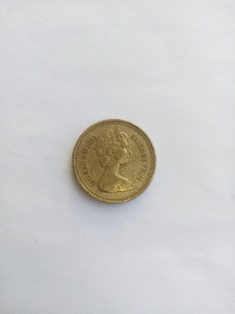 Monedă veche, one pound an 1983