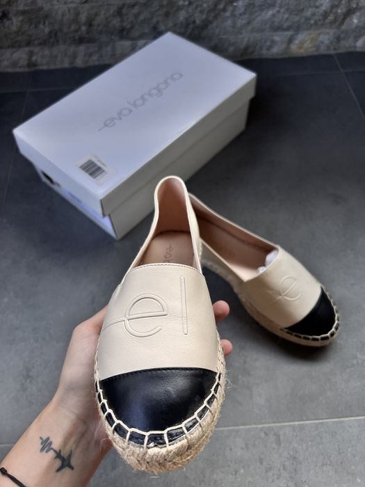 Vand espadrile EVA LONGORIA de piele, Marimea 36