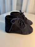Pantofi bebelusi ocazie catifea bleumarin