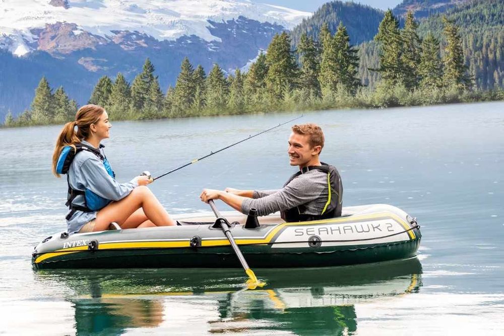 Barca Intex Seahawk 2, pompa si vasle incluse