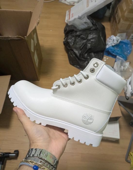 Ghete timberland all white