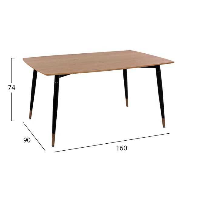 Комплект за трапезария, HM11180., Син, Кадифе, МДФ, 160x90x74см.