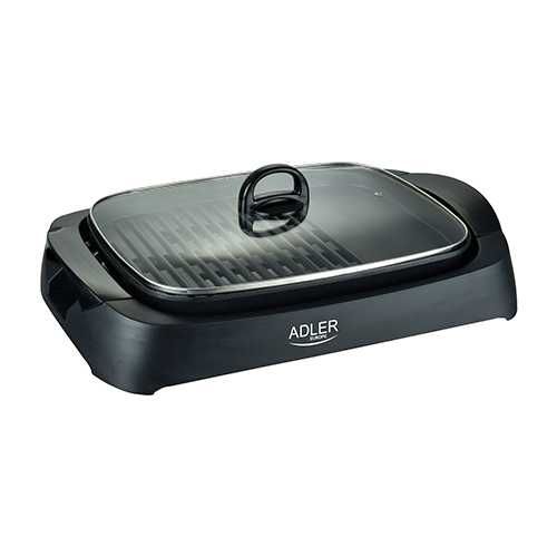 Gratar electric Adler AD6610, 3000 W, capac sticla, negru
